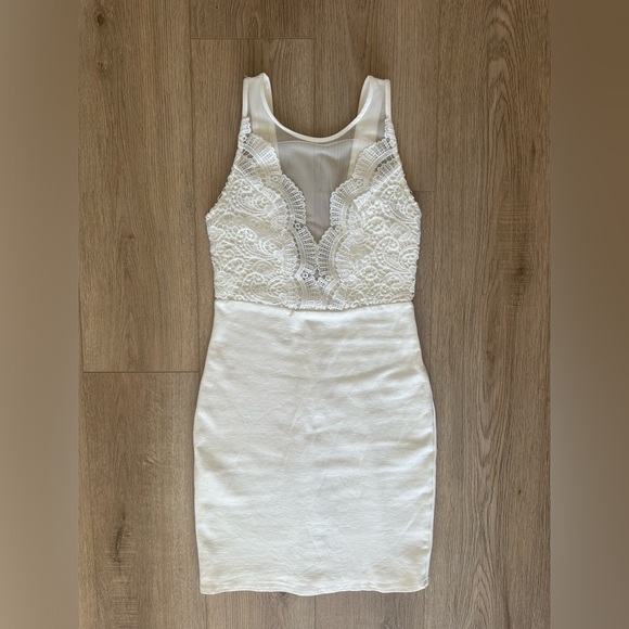 Lulus Coquina Lace Bodycon Dress in White XS - Picture 8 of 10